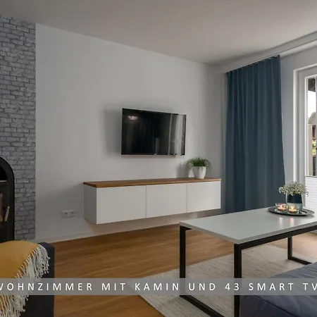 Hund Ohne Aufpreis -apartment Leinetal - Kamin In Der & Kaminholz Kostenlos - Hochwertige Hotelbettwaesche, 7 Min Zur Seenplatte, Privat Parkplatz - 1-3 Personen